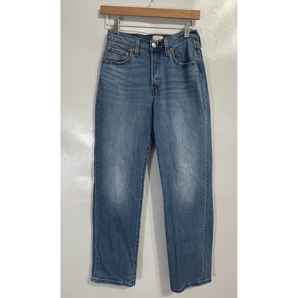 Levis 501 Curve Jeans Womens 27x 30 Straight Medium Wash Cotton Denim